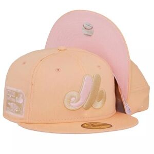 New Era | Montreal Expo Peaches/Cream Olympic Stadium Patch Fitted Hat/Cap | NEW
